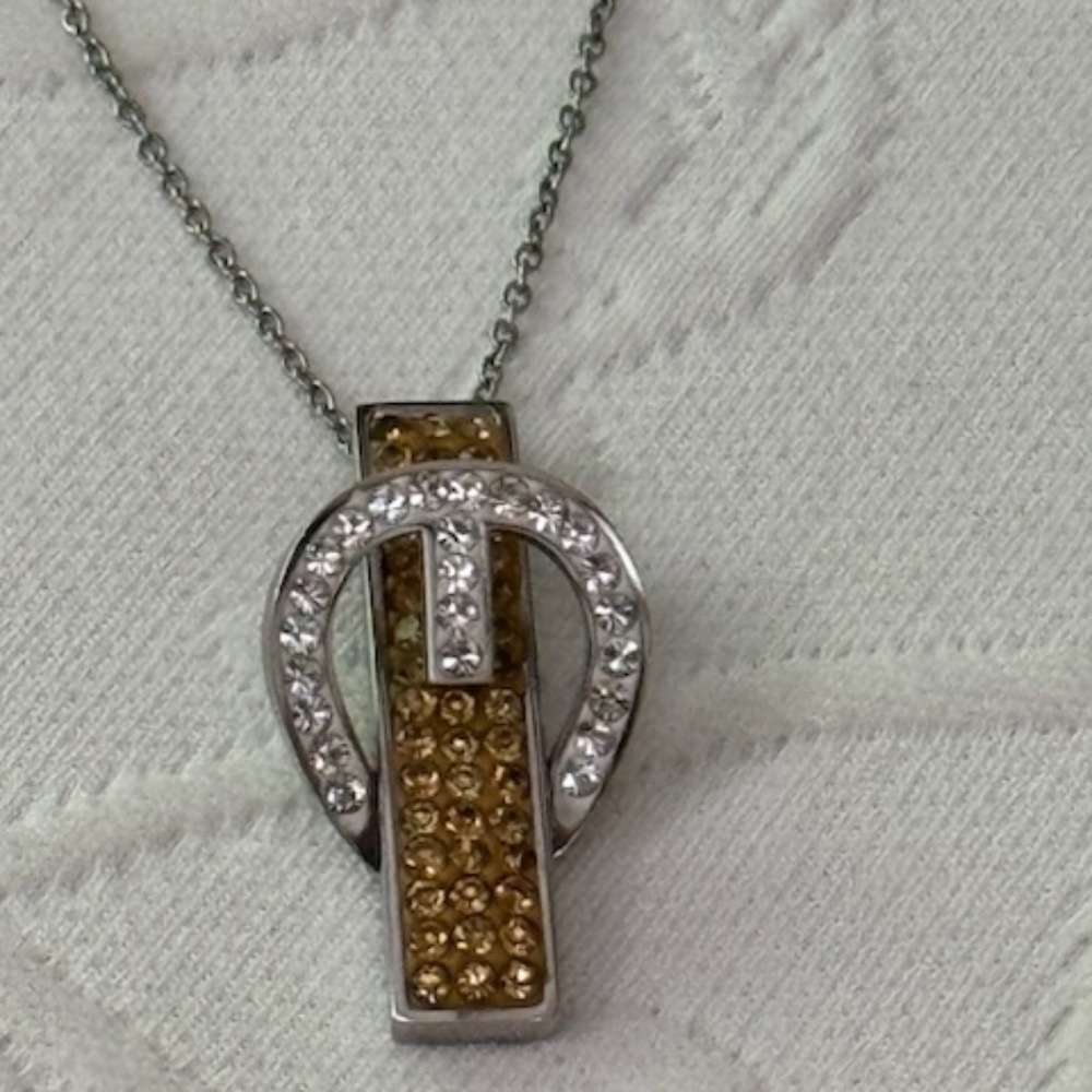 Rhinestone necklace Buckle 316L S. Steel beautiful  !!
